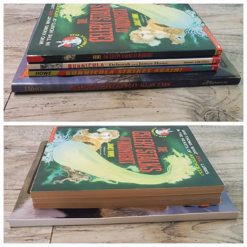 Kids Paperback Book Lot Of 4 Bunnicula James Howe Scholastic Simon Schuster